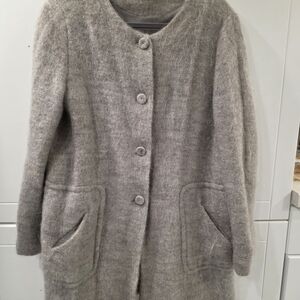 Zara Basic Mohair Wool Blend Coat